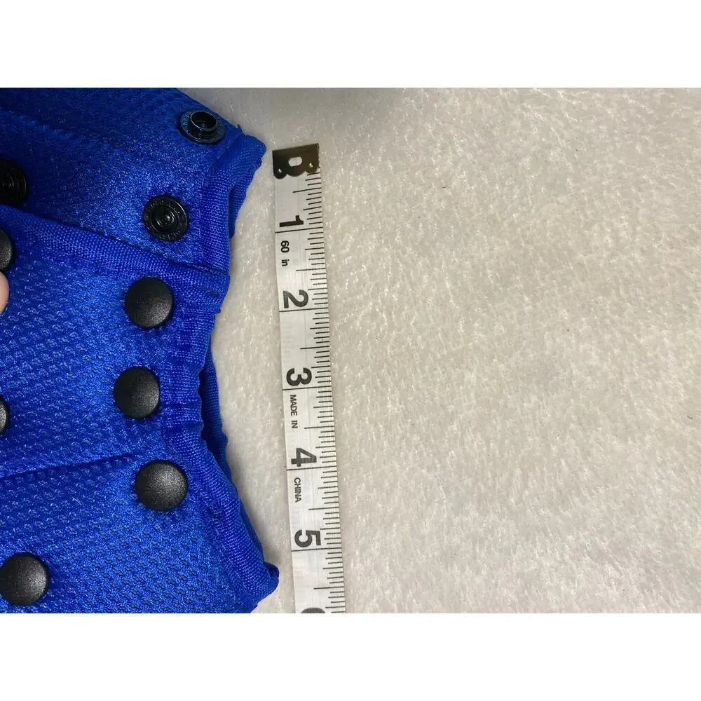 NEW Blue Plush E Collar Size Small, With Snap Shut Buttons, Adjustable